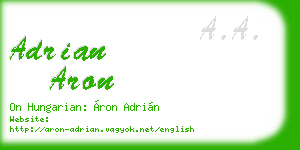 adrian aron business card